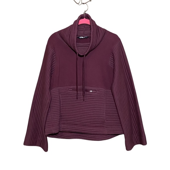 The North Face Terra Metro Oversized Pullover Sweatshirt Size Small Maroon - Picture 2 of 7